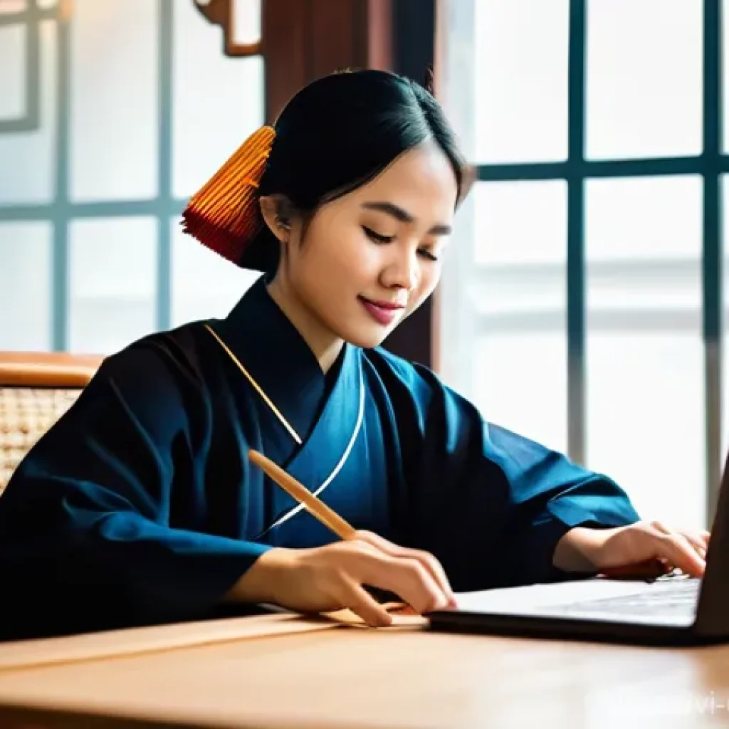 인터랙티브 학습 콘텐츠 - **Gamified Learning Journey in Vietnam:**
    A vibrant, cinematic image featuring a young Vietnames...