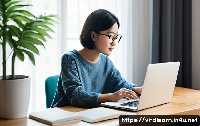 디지털 학습을 통한 직업 훈련 - **Prompt 1: Modern Online Learning Environment**
A bright and cozy home office setup in a modern...